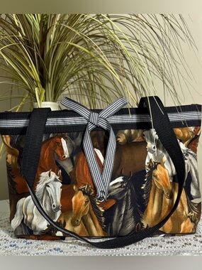 Kentucky Derby Asheville's Liberty Street Baggage Co. Equestrian Purse Tote